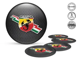 Fiat Abarth Pegatina en Aros Diseño Silicona Alta Calidad